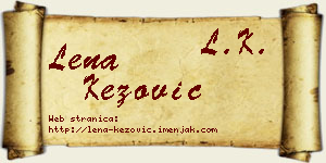 Lena Kezović vizit kartica